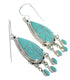 Silver And Turquoise Inlay Hook Dangle Earrings YX79165